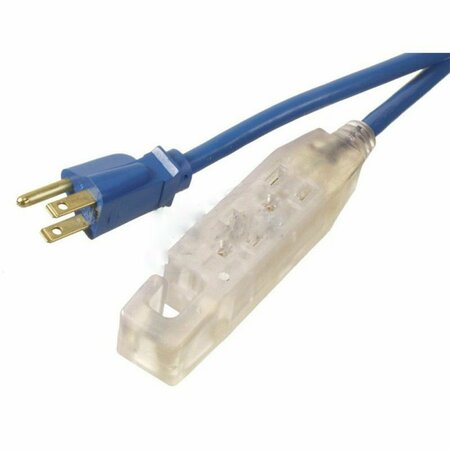 AMERICAN IMAGINATIONS 118.11 in. Blue Plastic Lighted Triple Outlet Cable AI-37262